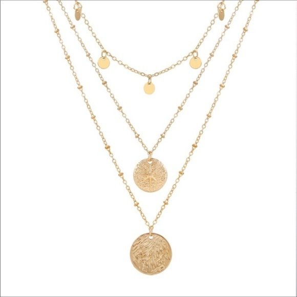 CLEARANCE🔥 Multilayer Star Disk Necklace - Picture 2 of 7
